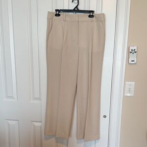 LOFT Beige Straight-Leg Dress Trousers